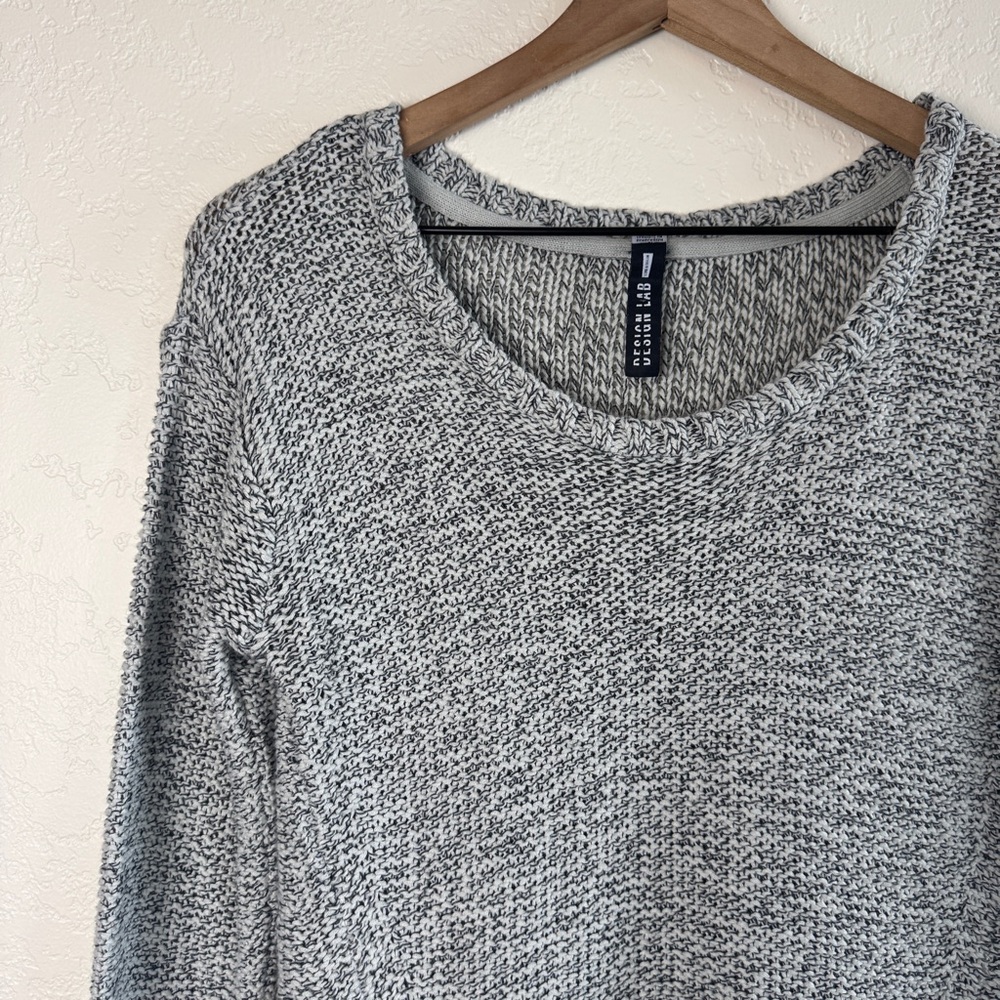 Design Lab Lord & Taylor Gray Knit Sweater - Picture 3 of 7